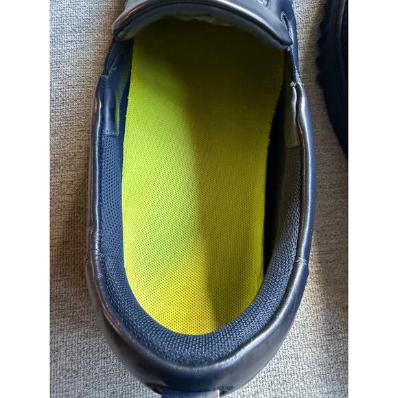 Salvatore Ferragamo Woven Slip on Sneaker Leather Blue Men's Sz 14 Preppy - Picture 13 of 13